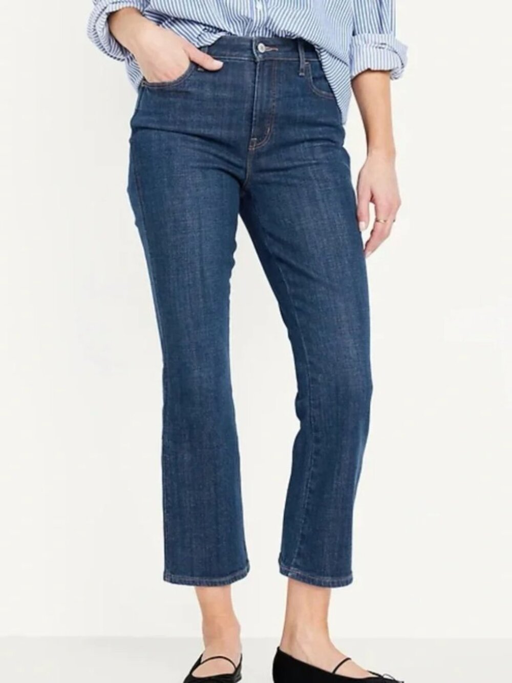 Retro Vintage Nicole Cropped Flared Jeans - Size 14 BRAND NEW